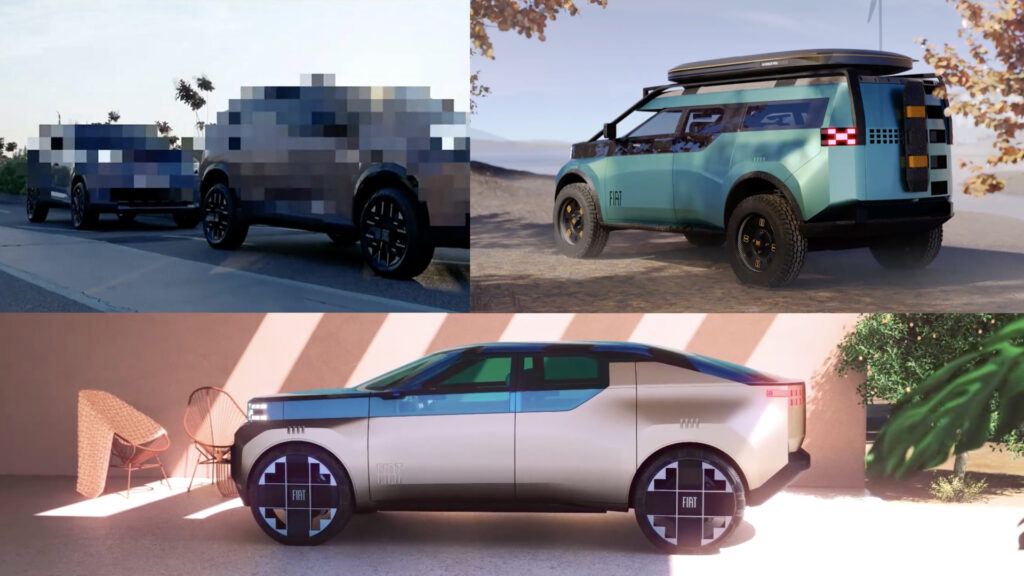 Montagem mostra novos modelos da Fiat em versão conceitual: SUVs pixelados, conceito Camper e conceito Fastback